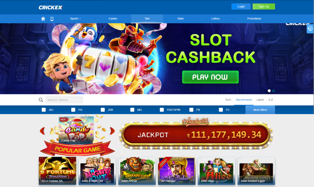 Available slots at Crickex casino in Bangladesh